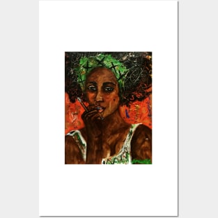 Smoking lady 26 Posters and Art